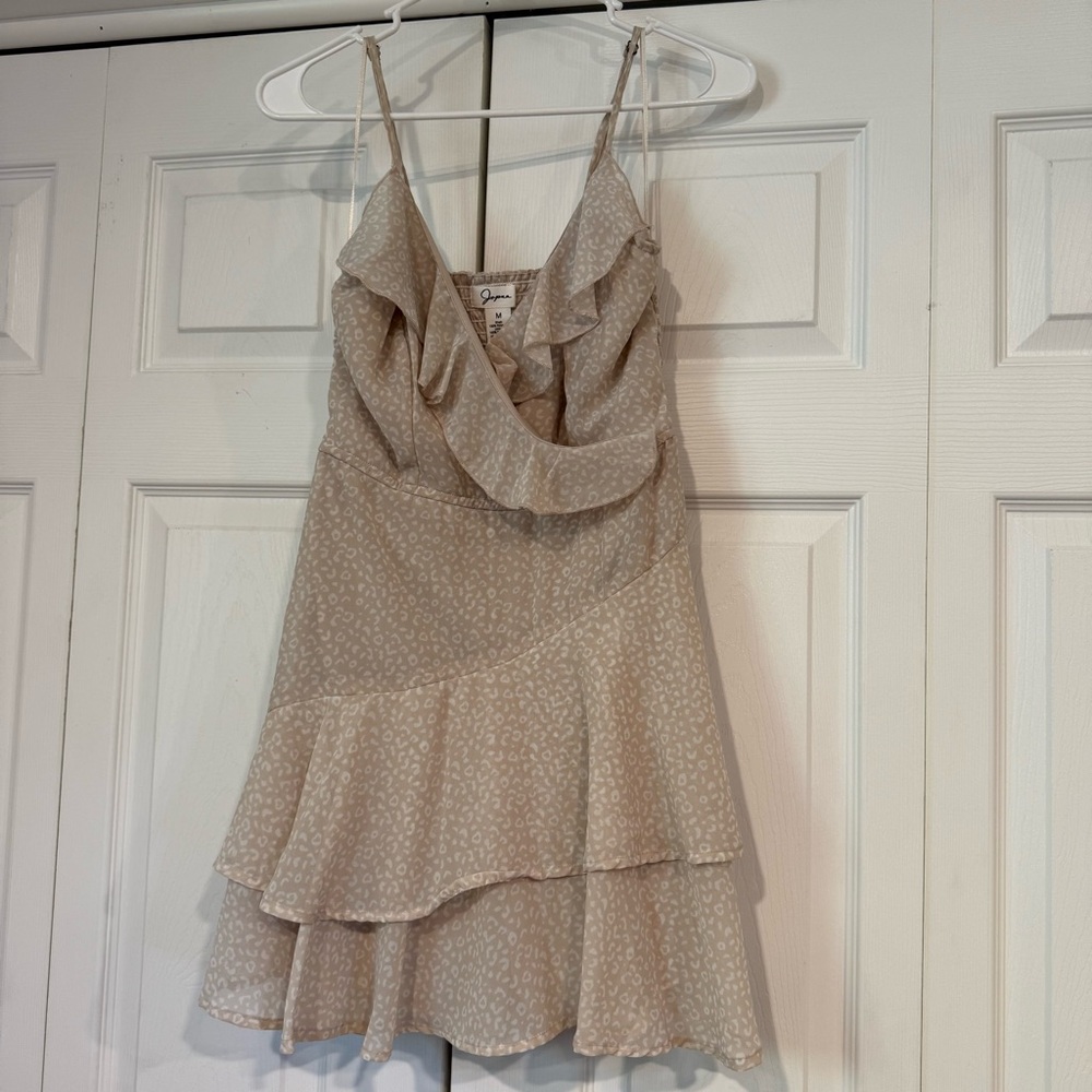 Beige Cheetah Pattern Romper